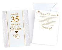 Opakowanie Karnet Rocznica ślubu 35
