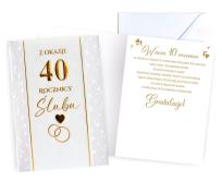 Opakowanie Karnet Rocznica ślubu 40