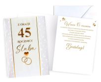Opakowanie Karnet Rocznica ślubu 45