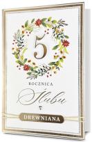 Opakowanie Karnet Rocznica ślubu 5