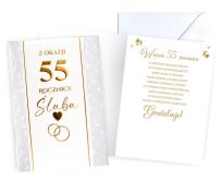 Opakowanie Karnet Rocznica ślubu 55
