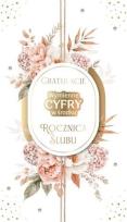 Opakowanie Karnet Rocznica Ślubu wymienne cyfry
