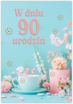 Opakowanie Karnet Silver 90 urodziny