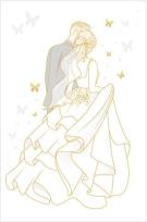 Opakowanie Karnet Ślub - Wedding Gold Silhouette