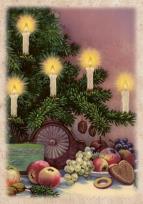 Opakowanie Karnet ST486 B6 + koperta Choinka ze świeczkami