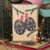 Opakowanie Karnet Święta Jeże i skarpety