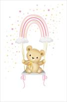 Opakowanie Karnet Uniwersalny - Pink Rainbow Teddy