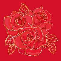 Opakowanie Karnet Uniwersalny - Red Velvet Roses