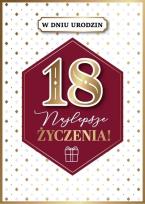 Opakowanie Karnet Urodziny 18