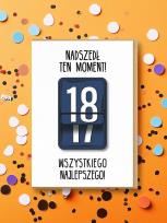 Opakowanie Karnet Urodziny 18