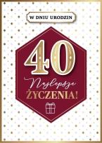 Opakowanie Karnet Urodziny 40