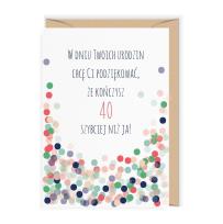 Opakowanie Karnet Urodziny 40