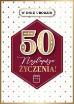 Opakowanie Karnet Urodziny 50