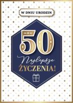 Opakowanie Karnet Urodziny 50