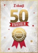 Opakowanie Karnet Urodziny 50