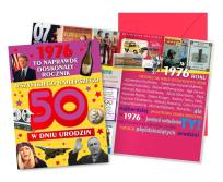 Opakowanie Karnet Urodziny 50