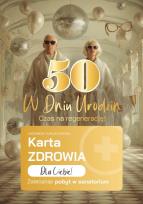 Opakowanie Karnet Urodziny 50