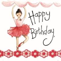 Opakowanie Karnet Urodziny Baletnica