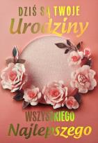 Opakowanie Karnet Urodziny damskie kwiaty