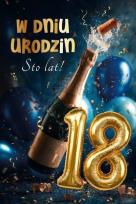 Opakowanie Karnet Urodziny grający 18