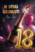 Opakowanie Karnet Urodziny grający 18