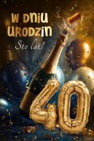 Opakowanie Karnet Urodziny grający 40