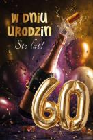 Opakowanie Karnet Urodziny grający 60