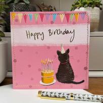 Opakowanie Karnet Urodziny Kot i tort