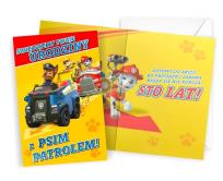 Opakowanie Karnet Urodziny Psi Patrol chłopiec