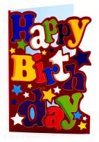 Opakowanie Karnet Urodziny - Red Funky Birthday