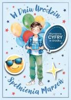 Opakowanie Karnet Urodziny wymienne cyfry