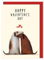 Opakowanie Karnet V015 Walentynki Psiaki przytulas