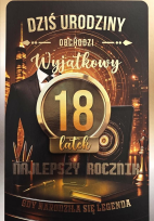 Opakowanie Karnet z wymiennymi rocznikami 18 męska