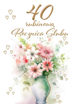 Opakowanie Kartka okolicznościowa Rocznica ślubu 40
