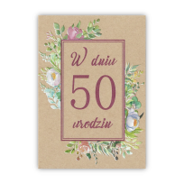 Opakowanie Kartka okolicznościowa Urodziny 50