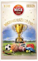 Opakowanie Kartka okolicznościowa Urodziny (wymienne cyfry)