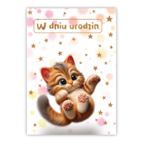 Opakowanie Kartka okolicznościowa W dniu urodzin kot