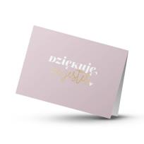 Opakowanie Kartka składana - Dziękuję że jesteś złocona