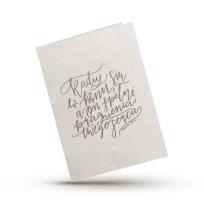 Opakowanie Kartka składana - Raduj się w Panu - beż