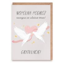 Opakowanie Kartka ślubna Gołębie, eko koperta