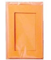 Opakowanie Karty passepartout prostokąt pomarańcz 10,5x15cm