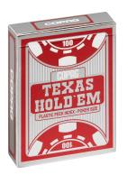 Opakowanie Karty Texas Hold'em srebrny/czerwony CARTAMUNDI