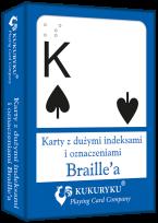 Opakowanie Karty z dużymi indeksami i znakami Braile'a niebieskie