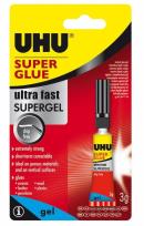 Opakowanie Klej w żelu super gel 3g blister UHU