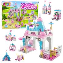 Opakowanie Klocki konstrukcyjne 6w1 budynek różowy 131el