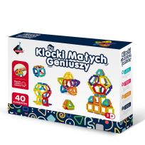 Opakowanie Klocki małych geniuszy Geometryczne Szczotki 40 elementów