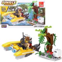 Opakowanie Klocki motorówka dżungla 130 elementów
