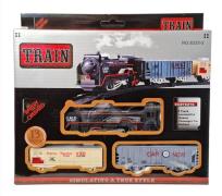 Opakowanie Kolejka pociąg z 2 wagonami i torami