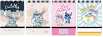 Opakowanie Kołonotes A6 96k.kratka zamykany na gumkę Stitch 1szt.mix