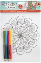 Opakowanie Kolorowanie po numerach + kredki Mandala